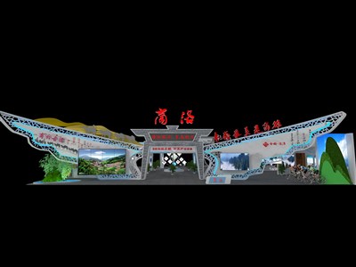 810平米展臺設(shè)計制作：四面開口/前衛(wèi)/型材結(jié)構(gòu)/白色，為旅游展展商而作（免費使用）