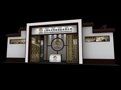 108平米展臺設(shè)計制作：二面開口/現(xiàn)代/木質(zhì)結(jié)構(gòu)/咖啡色，為廣告展展商而作（免費(fèi)使用）