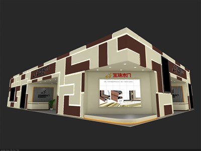 360平米展臺(tái)設(shè)計(jì)制作：二面開口/現(xiàn)代/木質(zhì)結(jié)構(gòu)/咖啡色，為建材展展商而作（免費(fèi)使用）