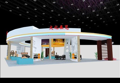 600平米展臺設(shè)計制作：四面開口/現(xiàn)代/木質(zhì)結(jié)構(gòu)/白色，為文博會展商而作（免費使用）