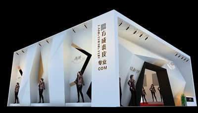 156平米展臺(tái)設(shè)計(jì)制作：一面開口/前衛(wèi)/木質(zhì)結(jié)構(gòu)/白色，為服裝展展商而作（免費(fèi)使用）