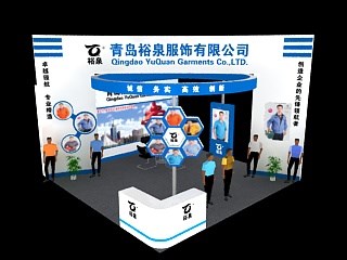 36平米展臺(tái)設(shè)計(jì)制作：三面開口/現(xiàn)代/木質(zhì)結(jié)構(gòu)/白色，為服裝展展商而作（免費(fèi)使用）