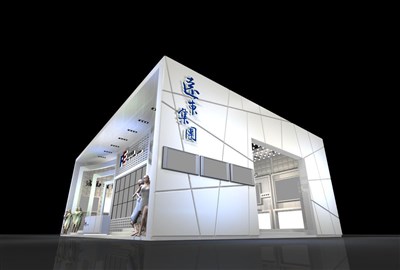 180平米展臺設計制作：二面開口/現(xiàn)代/木質(zhì)結構/白色，為服裝展展商而作（免費使用）