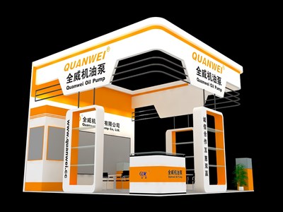 36平米展臺設(shè)計制作：三面開口/現(xiàn)代/木質(zhì)結(jié)構(gòu)/橙色，為汽配展展商而作（免費使用）