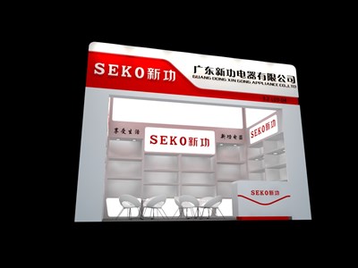 18平米展臺(tái)設(shè)計(jì)制作：一面開口/現(xiàn)代/木質(zhì)結(jié)構(gòu)/白色，為家電展展商而作（免費(fèi)使用）