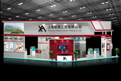 144平米展臺(tái)設(shè)計(jì)制作：四面開口/現(xiàn)代/木質(zhì)結(jié)構(gòu)/白色，為家電展展商而作（免費(fèi)使用）