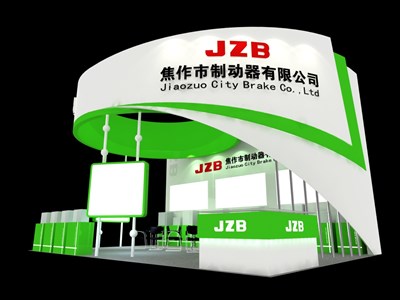 54平米展臺設(shè)計(jì)制作：二面開口/前衛(wèi)/木質(zhì)結(jié)構(gòu)/綠色，為汽配展展商而作（免費(fèi)使用）