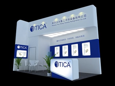 18平米展臺(tái)設(shè)計(jì)制作：二面開(kāi)口/現(xiàn)代/木質(zhì)結(jié)構(gòu)/藍(lán)色，為汽配展展商而作（免費(fèi)使用）