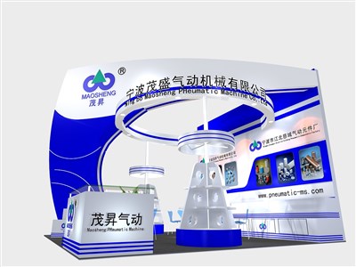 36平米展臺設(shè)計制作：三面開口/前衛(wèi)/木質(zhì)結(jié)構(gòu)/藍色，為汽配展展商而作（免費使用）