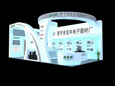 60平米展臺設(shè)計制作：二面開口/現(xiàn)代/木質(zhì)結(jié)構(gòu)/白色，為電子展展商而作（免費使用）
