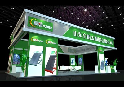 96平米展臺設(shè)計制作：三面開口/現(xiàn)代/型材結(jié)構(gòu)/綠色，為電子展展商而作（免費使用）