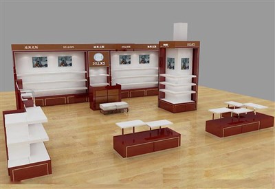 42平米展廳設(shè)計(jì)制作：現(xiàn)代/咖啡色，產(chǎn)品類展廳-迪奧克斯男鞋展廳（免費(fèi)使用）