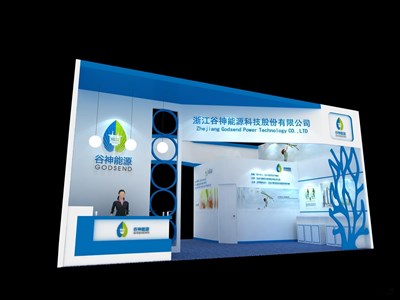 54平米展臺設(shè)計制作：二面開口/現(xiàn)代/木質(zhì)結(jié)構(gòu)/白色，為綜合展展商而作（免費(fèi)使用）