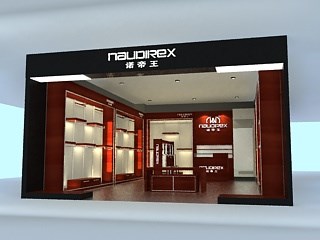 48平米展廳設(shè)計(jì)制作：現(xiàn)代/咖啡色，產(chǎn)品類展廳-nauoirex展廳（免費(fèi)使用）
