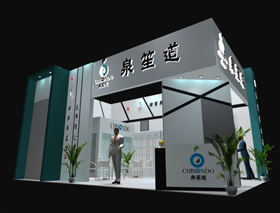54平米展臺設(shè)計制作：二面開口/現(xiàn)代/木質(zhì)結(jié)構(gòu)/白色，為綜合展展商而作（免費使用）