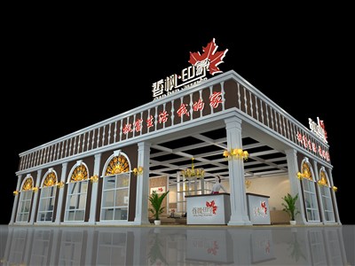 240平米展臺設(shè)計制作：二面開口/歐式/型材結(jié)構(gòu)/灰色，為家具展展商而作（免費使用）