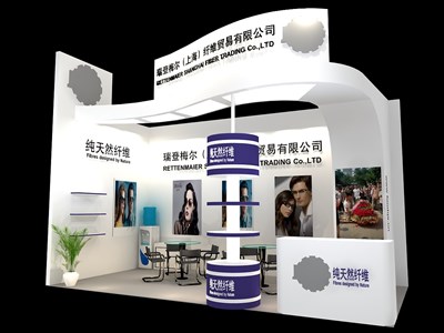 18平米展臺設(shè)計制作：二面開口/現(xiàn)代/木質(zhì)結(jié)構(gòu)/白色，為化工展展商而作（免費使用）