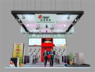 72平米展臺(tái)設(shè)計(jì)制作：三面開口/現(xiàn)代/桁架結(jié)構(gòu)/灰色，為綜合展展商而作（免費(fèi)使用）