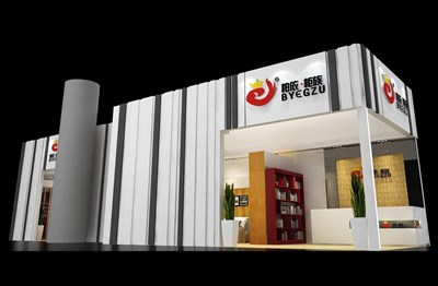 81平米展臺設(shè)計(jì)制作：三面開口/現(xiàn)代/木質(zhì)結(jié)構(gòu)/灰色，為建材展展商而作（免費(fèi)使用）