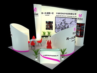 36平米展臺(tái)設(shè)計(jì)制作：三面開(kāi)口/現(xiàn)代/木質(zhì)結(jié)構(gòu)/米色，為綜合展展商而作（免費(fèi)使用）