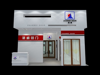 36平米展臺設(shè)計制作：一面開口/現(xiàn)代/木質(zhì)結(jié)構(gòu)/白色，為建材展展商而作（免費使用）