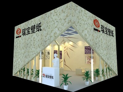 36平米展臺設(shè)計制作：二面開口/現(xiàn)代/木質(zhì)結(jié)構(gòu)/白色，為建材展展商而作（免費使用）