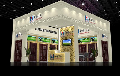 56平米展臺設(shè)計制作：二面開口/歐式/木質(zhì)結(jié)構(gòu)/白色，為建材展展商而作（免費使用）