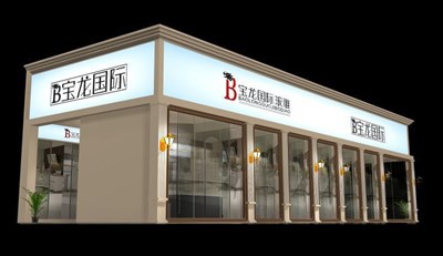 108平米展臺設(shè)計制作：三面開口/現(xiàn)代/木質(zhì)結(jié)構(gòu)/灰色，為建材展展商而作（免費(fèi)使用）