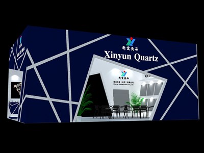 54平米展臺設(shè)計制作：三面開口/現(xiàn)代/木質(zhì)結(jié)構(gòu)/藍(lán)色，為建材展展商而作（免費使用）