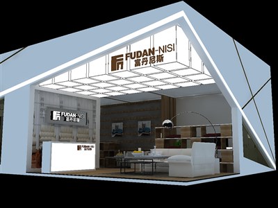 64平米展臺設(shè)計制作：二面開口/現(xiàn)代/木質(zhì)結(jié)構(gòu)/白色，為家具展展商而作（免費使用）