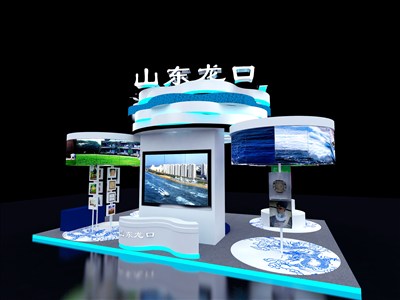 54平米展臺(tái)設(shè)計(jì)制作：四面開(kāi)口/現(xiàn)代/木質(zhì)結(jié)構(gòu)/白色，為文博會(huì)展商而作（免費(fèi)使用）